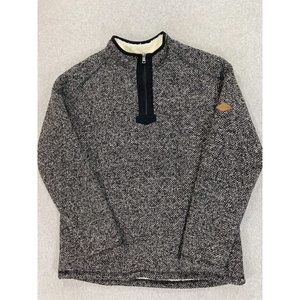 Orvis Sherpa Lined Heavy Quarter Zip‎ Pullover (Men's Large) Gray